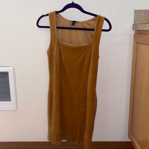 Caramel suede dress